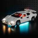 LocoLee LED Light Kit Compatible with Lego Lamborghini Countach 5000 Quattrovalvole - No Models Only Light, Creative Lighting Set Accessories Compatible with Lego 10337 Set (Standard Version)