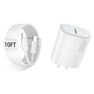 iPhone 17 16 15 Pro Max Charger Fast Charging, 10 FT iPhone 17 Charging Cord Long USB C 10FT Cable with 20W PD Fast iPhone 17 Pro Max Chargers Block for Apple iPhone 17/17 Pro Max/17 Air/16/15, iPad