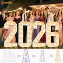 Pooqla 4 FT Light Up Number 1 for 1st 16th 21st Birthday Decorations, Giant Marquee Numbers Pre-Cut Frame Lighted Number 4 Feet Tall for Balloons Anniversary Wedding Party Decorations, Number 1