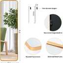 Giftgarden 47"x14" Gold Full Length Mirror Aluminum Framed, Modern Long Wall Mirror Tall Full-Body, Wall Mounted or Over The Door Hanging for Bedroom Closet Bathroom, Golden