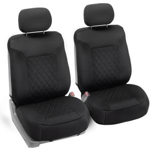 FH Group Car Seat Cover Cushion - 2 Pack Seat Covers for Cars Trucks SUV, Solid Black Neosupreme Car Seat Cushions, Waterproof Car Seat Cover Cushion, Universal Fit Car Seat Protector
