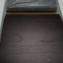 Modern Glass Coffee Table, Coffee Table for Living Room,Tempered Glass-top with Sturdy Wooden Base, Modern Coffee Tables for Small Space, Apartment, Office, Minimalist Design (Walnut)