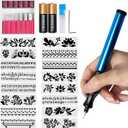 FOLAI DIY Pen Electric Engraving Tools for Jewellery Making,Metal, Glass with Replaceable Diamond Tip Bits, (Blue+accessories)