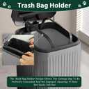 Dog Poop Trash Can Outside, 5L/1.3 Gal Pet Poop Bucket with Lid, Foot Pedal, Dog Waste Container with 40 Bags, Lid Soft Close for Pet, Grey