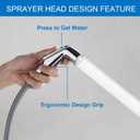 Kitchen Sink Side Sprayer Head Replacement Universal Fit Sink Spray Attachment, Household Kitchen Sink Sprayer Replacement Parts, Chrome Finish