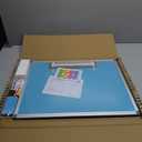 WALGLASS Magnetic Whiteboard 24"x18" Dry Erase White Board for Walls with Pen Tray, Aluminium Frame and Dry-Wipe Writing Surface for Kids' Drawing, Home, and Office (Blue)