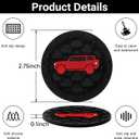 Car Cup Holder Coaster for 2021-2025 Ford Bronco Sport Silicone Non-Slip Cup Holder Coasters Interior Accessories 2 Packs (Black&Red)