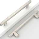 10 Pack 5''(128mm) Brushed Nickel Cabinet Handles Kitchen Satin Nickel Cabinet Pulls Drawer Dresser Hardware for Bathroom Cupboard CK0084