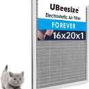 UBeesize 16x20x1 Reusable Electrostatic Air Filter HVAC AC Furnace Filter,MERV 8,Washable, Lasts a Lifetime,Permanent Air Filter,Breathe Fresher,Home And Office(Actual Size:15.5x19.75x0.82 Inch)