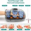 Nekteck Hand Massager with Heat and Compression, Cordless Hand and Wrist Massager for Carpal Tunnel, Arthritis, Stiffness and Joint Pain Relief, Gift for Women, Men, Seniors (Rechargeable)
