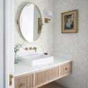 4 x Boho Peel and Stick Wallpaper Beige/White Leaf Contact Paper 17.3inx78.7in Removable Self Adhesive Bedroom Cabinet Wall Decor Vinyl Roll