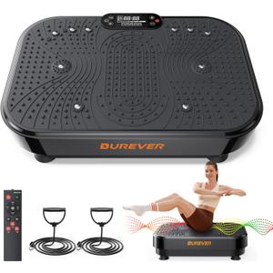 Vibration Plate Exercise Machine, Full Body 150W Vibration Plate for Lymphatic Drainage, 99 Adjustable Speeds, Power Vibrating Fitness Platform for Weight Loss & Fitness, Women Men