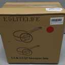 ESLITE LIFE 1.5 QT & 2.5 QT Sauce Pan Set with Lids, Nonstick Small Soup Pot Compatible with All Stovetops (Gas, Electric & Induction), PFOA Free, Black (4 Quarts)