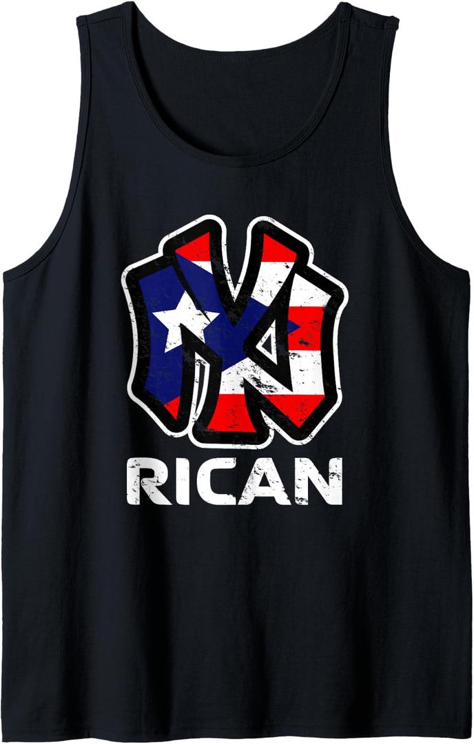 Proud Nuyorican Puerto Rico Tank Top, Size L