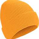ZOORON 1&2 Unisex Thick Knitted Beanie for Men Women Cuffed Plain Hat Winter Slouchy Ski Beanies