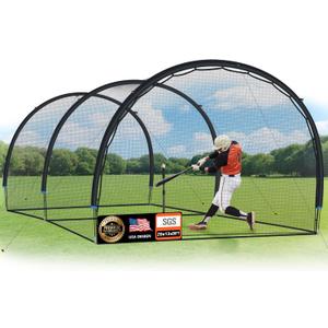 ORIENGEAR Baseball Batting Cage for Backyard, 20 x 13 x 9 ft, Fully Enclosed Hitting Cage, Baseball and Softball Training Cages, Backyard Hitting and Pitching Practice Net with Frame, 1.25" Mesh