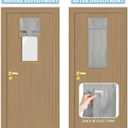 RYB HOME Classroom Door Window Cover, Privacy Sunlight Shades for Classroom Windows and Doors Cover Lockdown Shades, Room Darkening Design Blocks Views, W 8 x L 36, 1 Panel, Grey