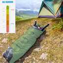 tuphen- Sleeping Bags for Adults Kids Boys Girls Backpacking Hiking Camping Microfiber Liner, Cold Warm Weather 4 Seasons Indoor Outdoor Use, Lightweight & Waterproof (3lb-Green Grey)