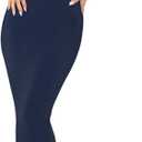 REORIA Women's Basic Sexy Lounge Slip Long Dress Elegant Sleeveless Backless Ribbed Bodycon Maxi Dresses (Navy Blue) X-Large