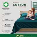 THREAD SPREAD 100% Organic Cotton Sheets Full Size - 4 PC Organic Cotton Full Size Percale Weave Sheet Set, Soft, Cooling, Crisp & Breathable, 16" Deep Pocket Hotel Quality Bedding Set - Teal