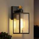 WIHTU Dusk to Dawn Outdoor Lighting Fixtures, Exterior Front Porch Light, Black Sensor Wall Sconce Lamp, Waterproof Wall Lantern, Anti Rust Outside Coach Lights for House, Doorway, Garage 2 Pack