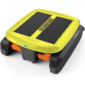 Solar Powered Automatic Robotic Pool Skimmer Cleaner,Solar Pool Surface Cleaner Dual Mode with Navigation Sensor DaytimeOvernight Continuous Cleaning Ideal for All Swimming Pool-Yellow