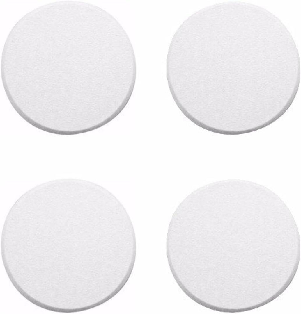 Wideskall White Round Door Knob Wall Shield Self Adhesive Protector (3" inch Standard Size, 4.0, Count)