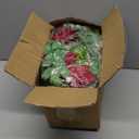 Dolicer 4Pcs 26Ft Artificial Eucalyptus Garlands with Flowers - 8 Roses, Faux Floral Greenery Garlands Fake Flowers Vines for Wedding Table Centerpieces Arch Party Ceremony Backdrop Decor (Red)