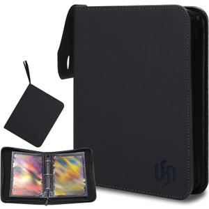 Jumbo Card Binder, HYMENEX 80 Pockets Trading Card Binder with 40 Removable Sleeves and Zipper for Jumbo Oversized Cards - Portable & Lightweight 5.9" x 8.1" (Size XL) Jumbo Card Binder, HYMENEX 80 Pockets Trading Card Binder with 40 Removable Sleeves and Zipper for Jumbo Oversized Cards - Portable & Lightweight 5.9" x 8.1" (Size XL)