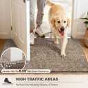 PURRUGS Dirt Trapping Door Mat 32" x 47", Non-Slip Machine Washable Entry Rug, Entrance Mat, Indoor Front Door Mat, Super Absorbent Entryway Rug for Muddy Shoes & Paws, Heathered Beige