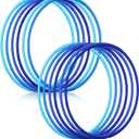 Sratte 12 Pcs Toy Hoop for Kid Detachable Adjustable Toy Hoop Colored Exercise Ring Plastic Circle for Kid Teen Gymnastics Equipment Require Self Assembly (28 Inch,Blue Series)