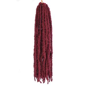 24inch Disstressed Butterfly Locs Crochet Hair, 7 Packs Disstressed Faux Locs Handmade Soft Locs for Women(Burgundy) (BUG)