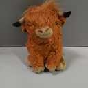 Highland Cow Stuffed Animal Toy, Cute Realistic Highland Cow Plush Toy Fluffy Farm Highland Cow Plushies Decor Gifts for Girls Boys Adults (Brown Highland Cows)