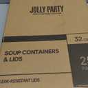 32 Oz Compostable Paper Soup Cups, 25 Pack Kraft Heavy Duty Cups, Disposable Paper Soup Containers with Vented Lids, Microwave Safe Party Cups, Eco Friendly Alternative to Plastic Containers