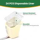 VOOMEY 24PCS Paint Pail Liners, Plastic Disposable Bucket Liner Set for Paint Cups,Holds Up to A Quart of Paint or Stain(Only Applicable to VOOMEY 4 inch Handheld Paint Cup)