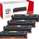 High-Yield 131 Toner Cartridges 4 Pack (Black, Cyan,Magenta, Yellow) Vsenk Compatible 131BK 131C 131M 131Y Toner Replacement for 131 Color imageCLASS ME8280CW ME624CW ME628Cw Printer