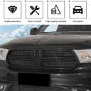Exterior Front Grill Inserts Cover Trim Kit Center Grille Inserts Mesh Cover Compatible with Dodge Durango 2014-2020, Black