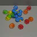 Sumind 18 Pieces Interactive Cat Fetch Tracking Toys With 5 Colors Flying Propellers for Indoor Pet Kitty Training Chasing (Blue Cat Theme Design)