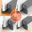 Door Draft Stopper for Bottom of Door, Adjustable Weather Stripping Door Seal for Cold Insulation, Under Door Sweep for Exterior & Interior Doors, Door Bottom Seal Blocker Noise (78inch,Grey) (Gray)