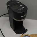 Mini Single Serve Coffee Maker for K Cup and Ground Coffee, Fast Brew One Cup Coffee Machine with Descaling Reminder and Water Window, 6 to 12 oz. Brew Sizes, Black (9.45 Inches)