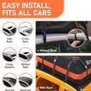 Asinking Car Rooftop Cargo Carrier Bag 21 Cubic feet Waterproof Car Roof Top Bag for All Cars with/Without Rack, Includes Anti-Slip Mat, 10 Reinforced Straps, 6 Door Hooks, Luggage Lock