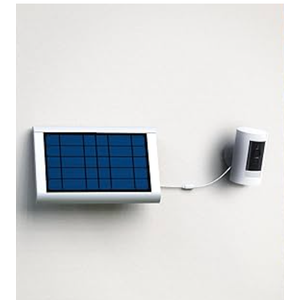 Solar Panel for Ring Camera(2nd Generation), 2 Pack 5W Solar Panel with 10FT/3M Long Cable for Stick Up & Pro Spotlight Cam Battery for Security Camera Dustproof Waterproof (Grey White)