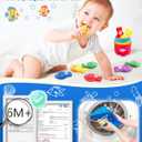 Montessori Toys for 1 Year Old, Toddler Fishing Game with Stacking Cups, Learning Educational Toys for 1 2 Year Old Boy Girl Birthday Gifts, Baby Toy 12-18 Months, Sensory Sorting Toy for Toddlers 1-3