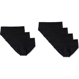 Amazon Essentials Men's Cotton Jersey Brief, Pack of 7 (X-Large, Black)