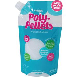 Fairfield Poly-Fil Poly-Pellets, Premium Polyester Weighted Stuffing Beads, Stuffing for Stuffed Animals, Toys, Bean Bags, Weighted Blankets, and More, 24-Ounce Bag