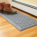 Artisan Entry Indoor Mats for Entryway, Durable & Easy to Clean Tray for Boots, Anti-Slip & Water-Resistant for Front Room, Made in The USA, 15" x 36", Slate, by Mats Inc.