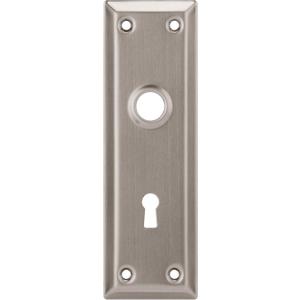 2 Pack Mortise Lock Door Plates for Interior Doors, Old Style Mortise Door Knob Cover Plate Replacement, Door Escutcheon Plates Brushed Nickel
