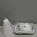 White Plug In Pendant Lights Kitchen Island,Dining Room Light Fixtures Over Table 1 Pack with Cone Metal Shade, Modern Farmhouse Mini Chandeliers with Cord On/Off Switch Hanging Lighting for Sink