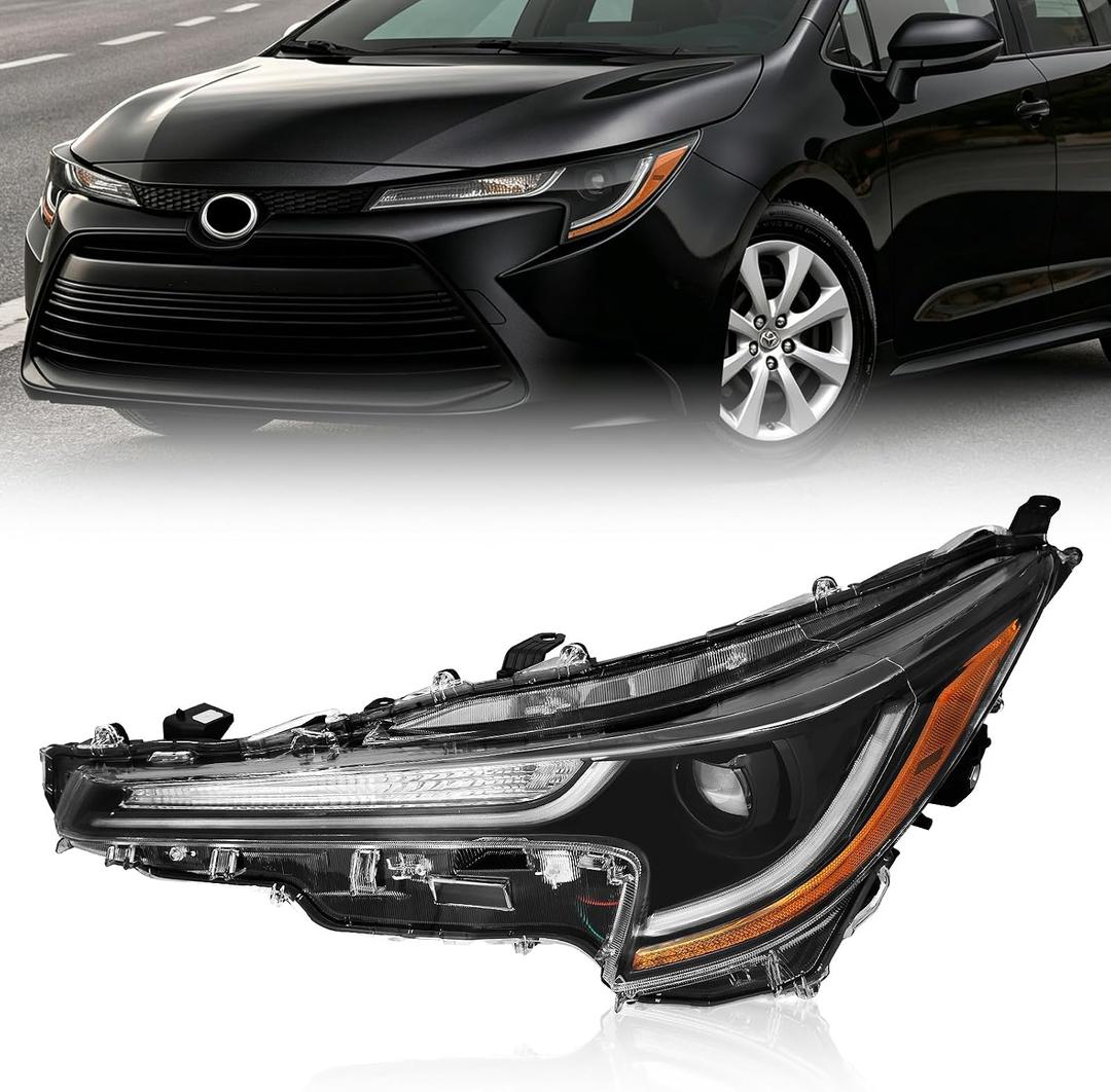 JFN Headlight Compatible with 2023-2024 Corolla LE w/LED DRL (New, Driver Side (Left))