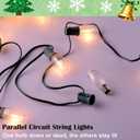 C9 LED Outdoor Christmas Lights,C9 String Lights with Quick Clips,for Xmas House Roof Gutter,Plug in & Connectable,50FT 50 Light,Warm White